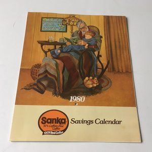 vintage sanka coffee 1980 - 1981 hanging calendars